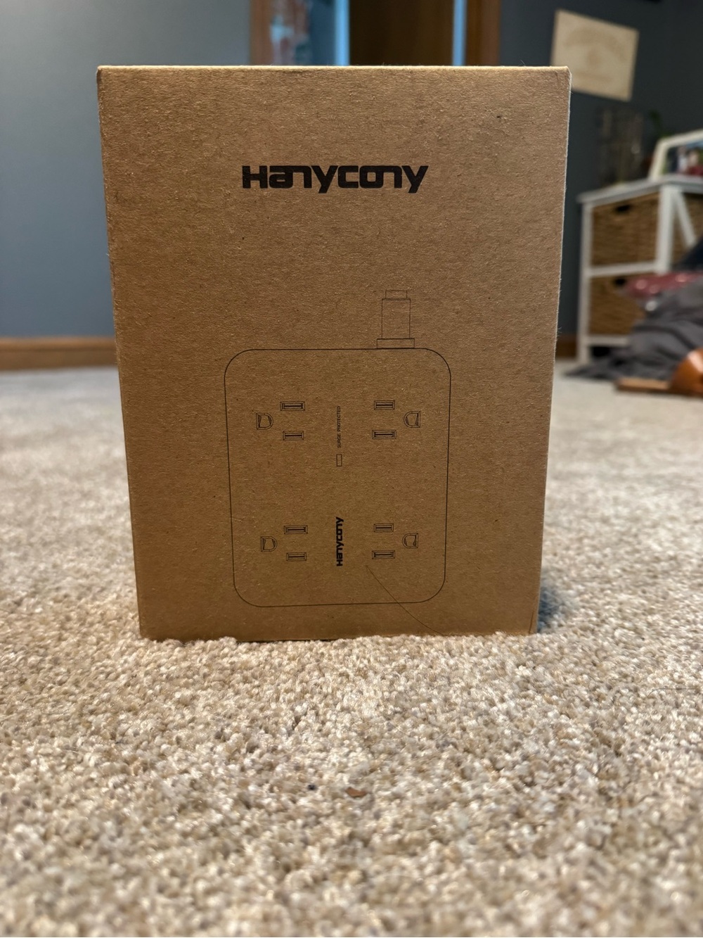HANYCONY Power Strip Surge Protector 10 Ft Cord